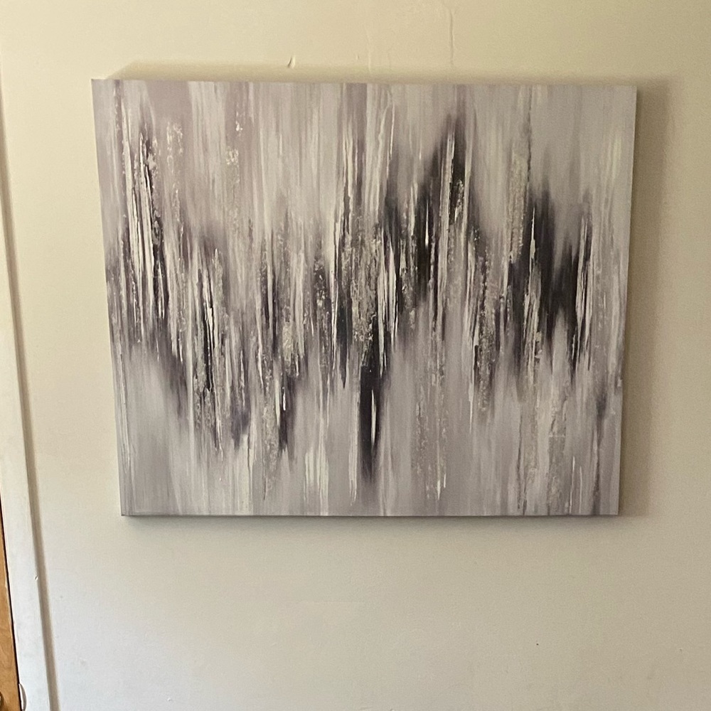Black Sliver and Gray Canvas